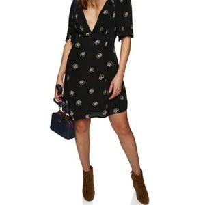 Free People Mockingbird Mini Dress- Black Combo